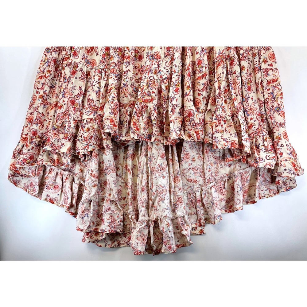 Wild Moss Boho Floral Paisley Tiered Maxi Skirt Sz S Cottagecore Peasant Prarie - Picture 6 of 9